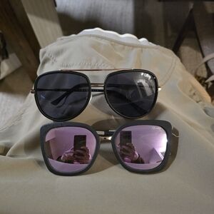 Quay Australia Black and Pink Sunglasses Duo